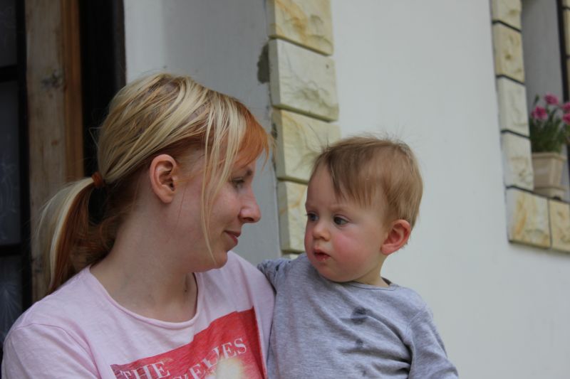 za Zuzkou a Martou v Rejholci - červen 2012
