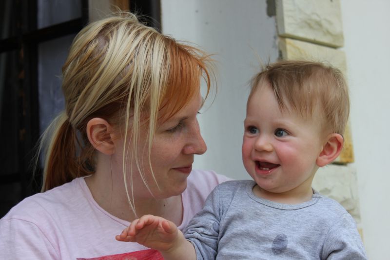 za Zuzkou a Martou v Rejholci - červen 2012
