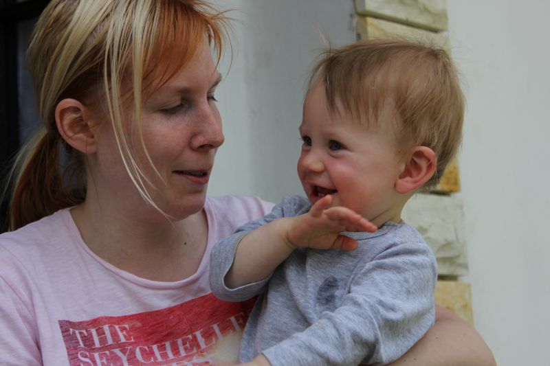za Zuzkou a Martou v Rejholci - červen 2012
