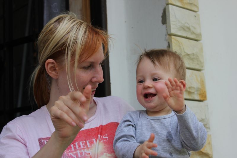 za Zuzkou a Martou v Rejholci - červen 2012
